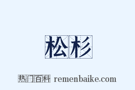 松杉是什么意思的图片